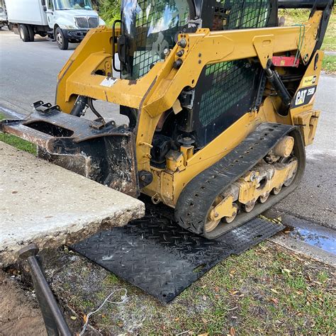 rubber mats for skid steer|ground protection equipment mats.